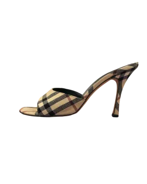 Size 38 | Burberry Tartan Mule Heels