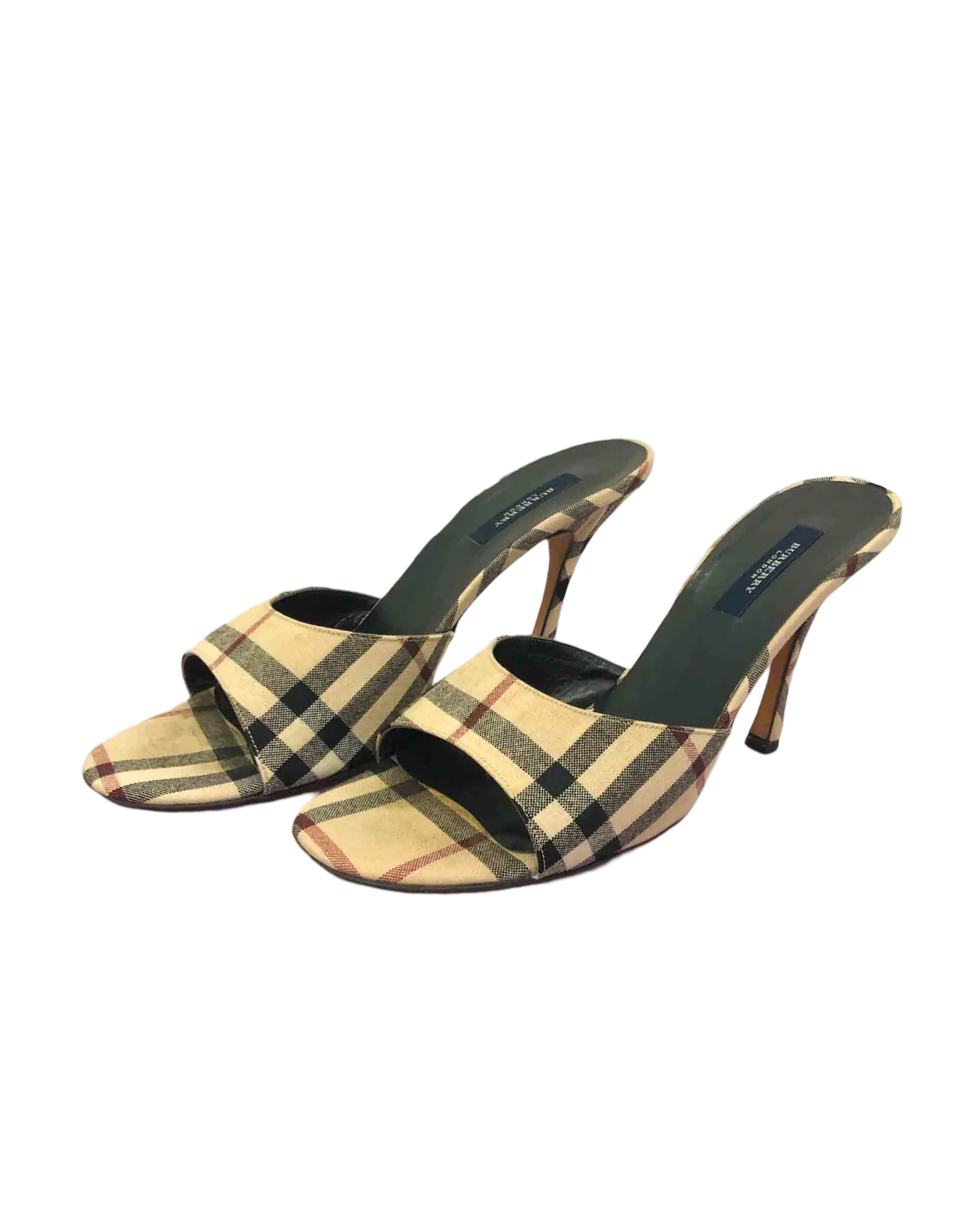 Size 38 | Burberry Tartan Mule Heels