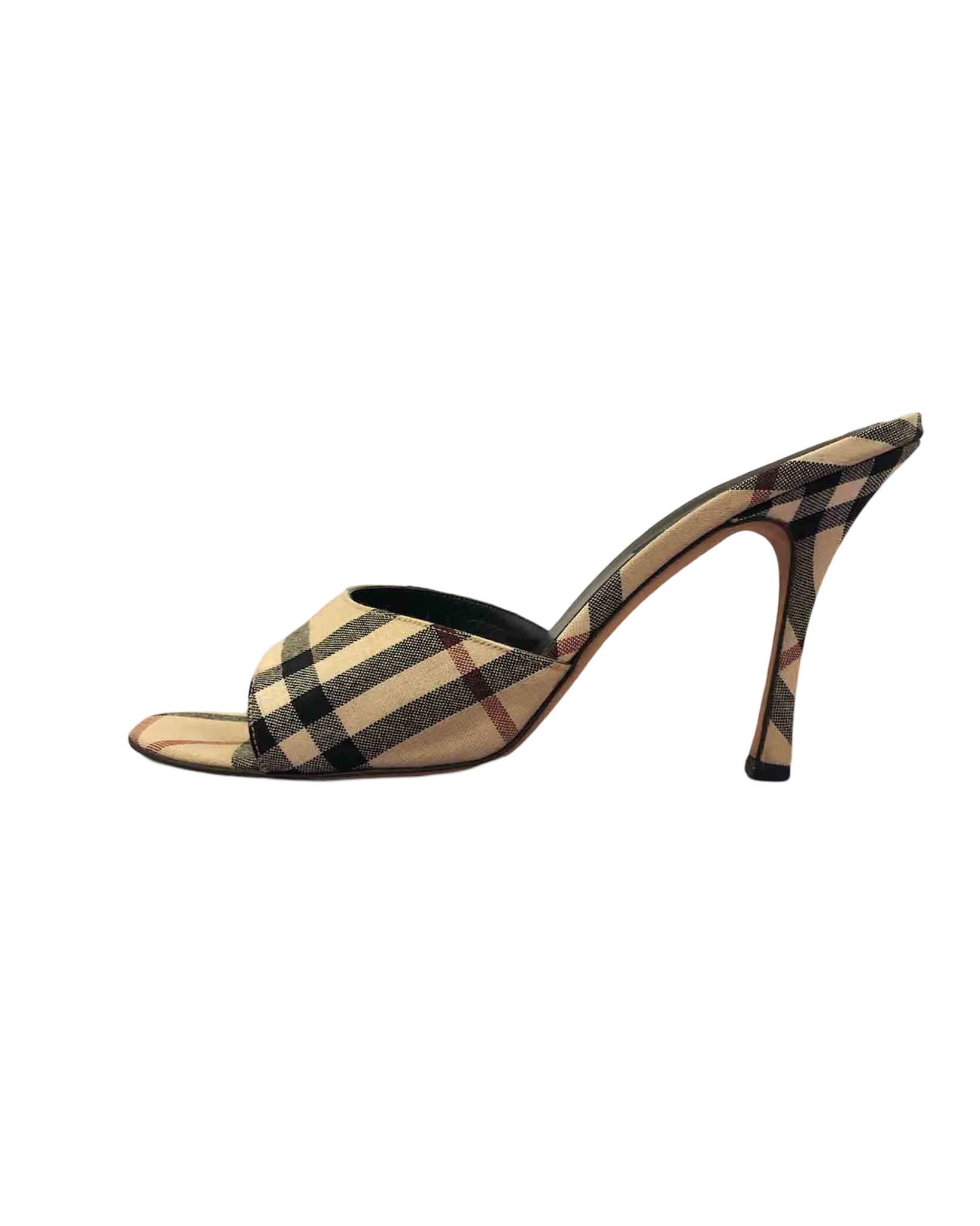 Size 38 | Burberry Tartan Mule Heels