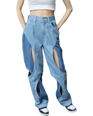 Size XS | Evris Swirl Cut Out Jeans