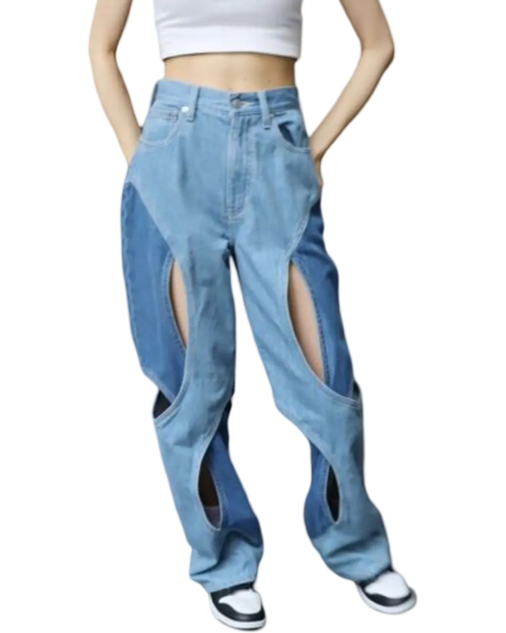 Size XS | Evris Swirl Cut Out Jeans