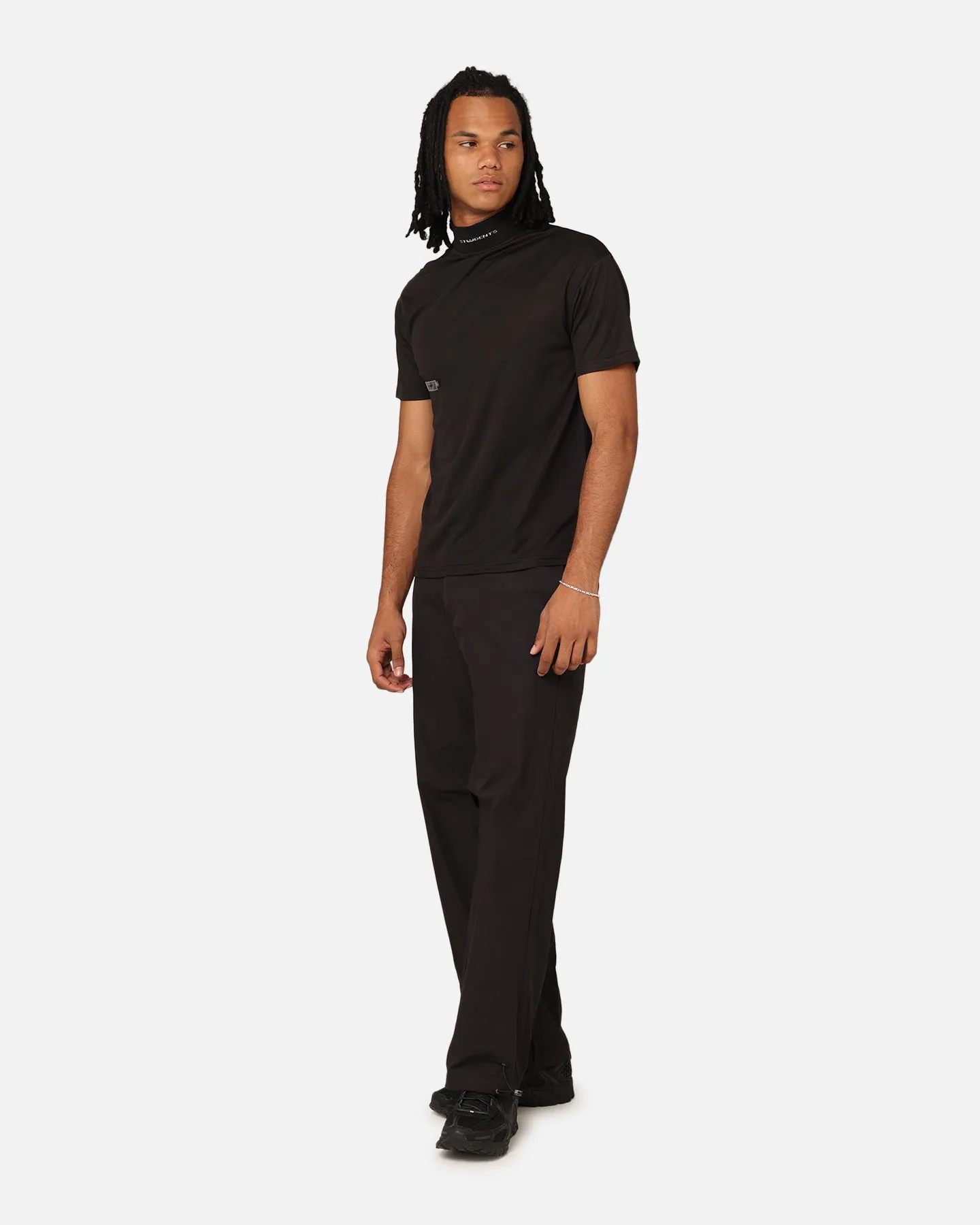 Students Golf Signature Mock Neck T-Shirt Black