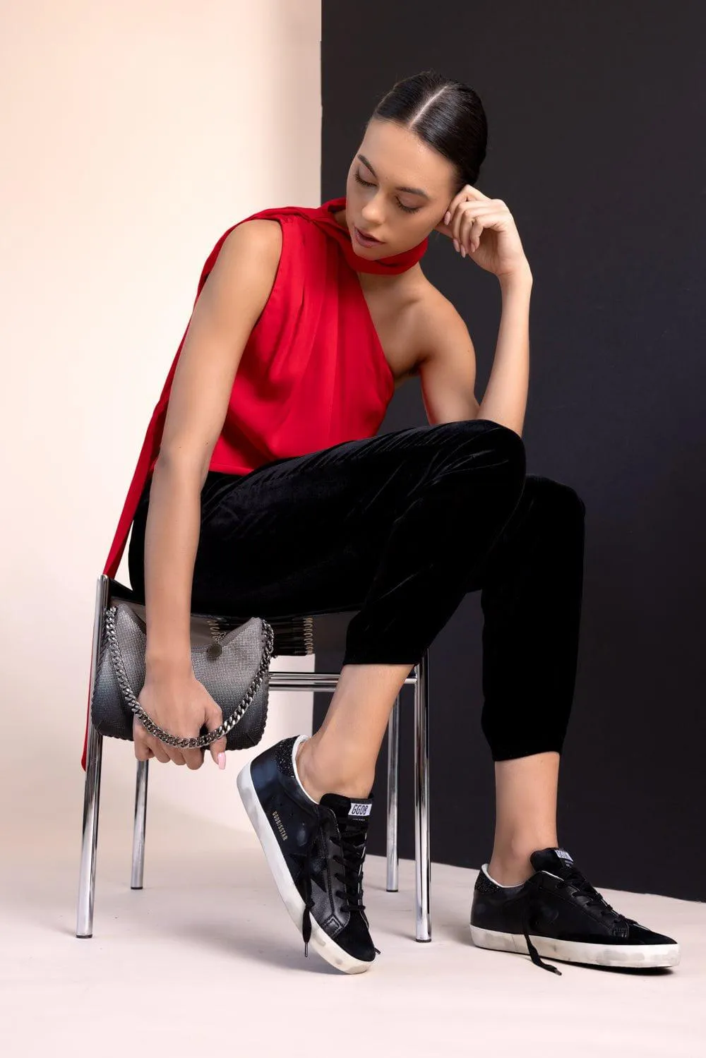 Super-Star Mixed Leather Sneaker