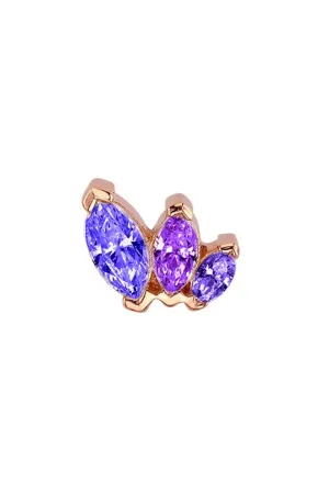 Tanzanite Amethyst Iolite Tiny French Kiss Ear End
