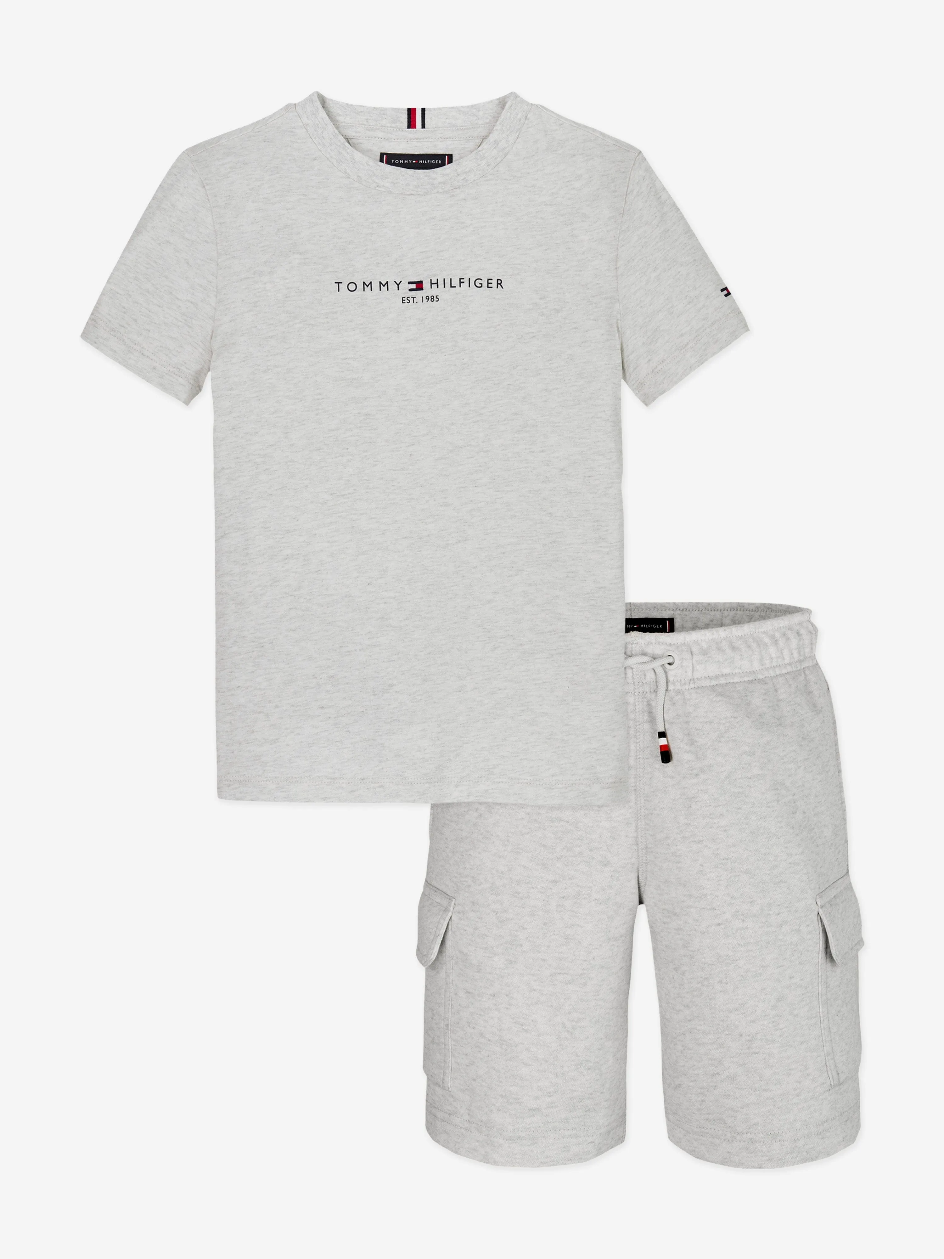 Tommy Hilfiger Boys T-Shirt and Cargo Short Set in Grey