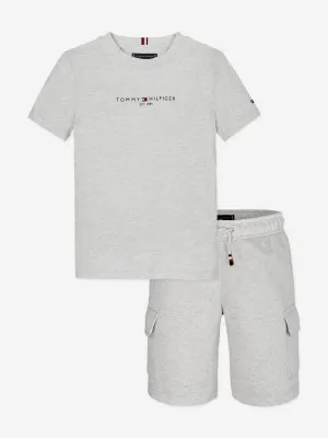 Tommy Hilfiger Boys T-Shirt and Cargo Short Set in Grey