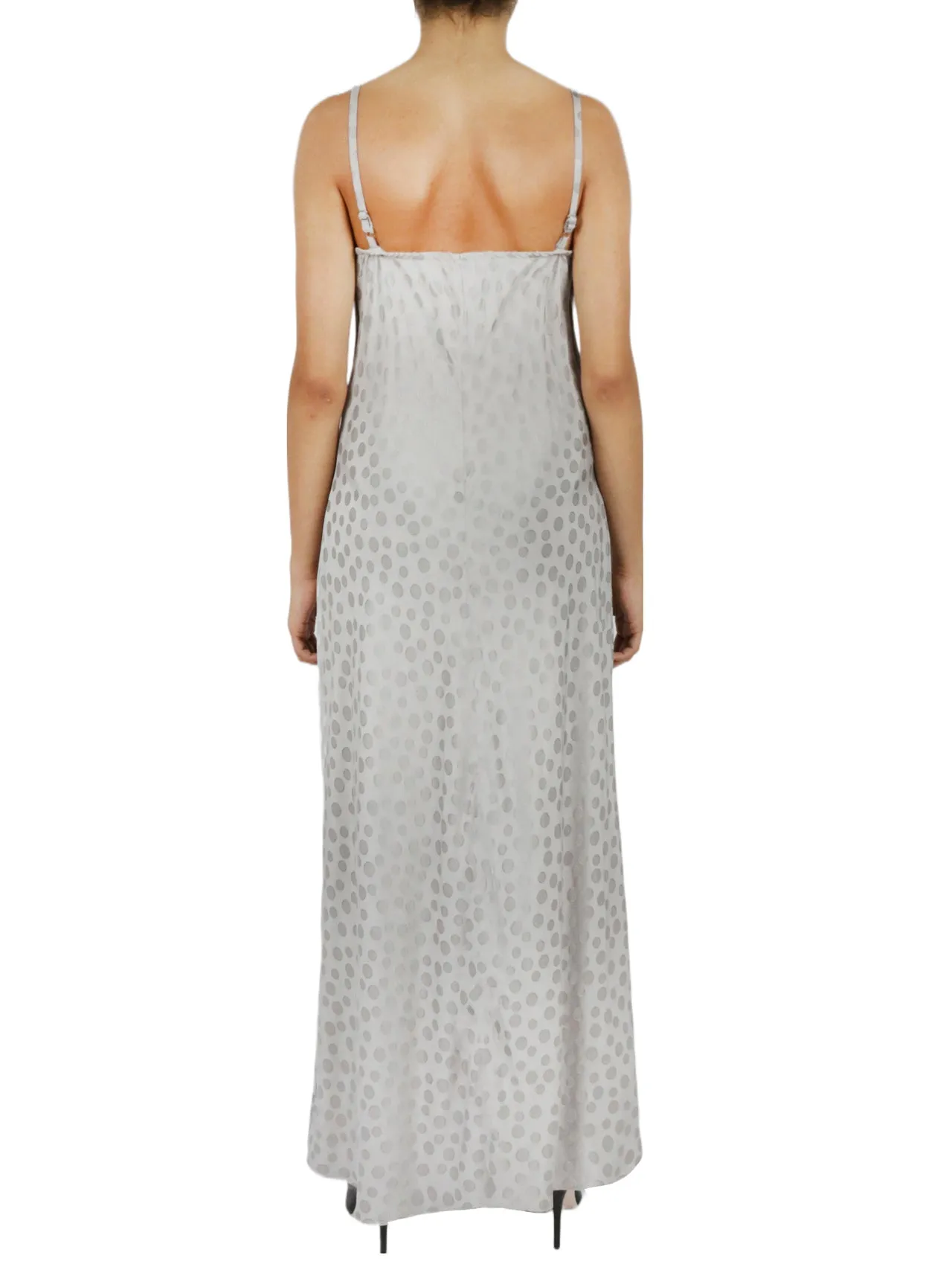 Tonal Patterned Charmeuse Dress
