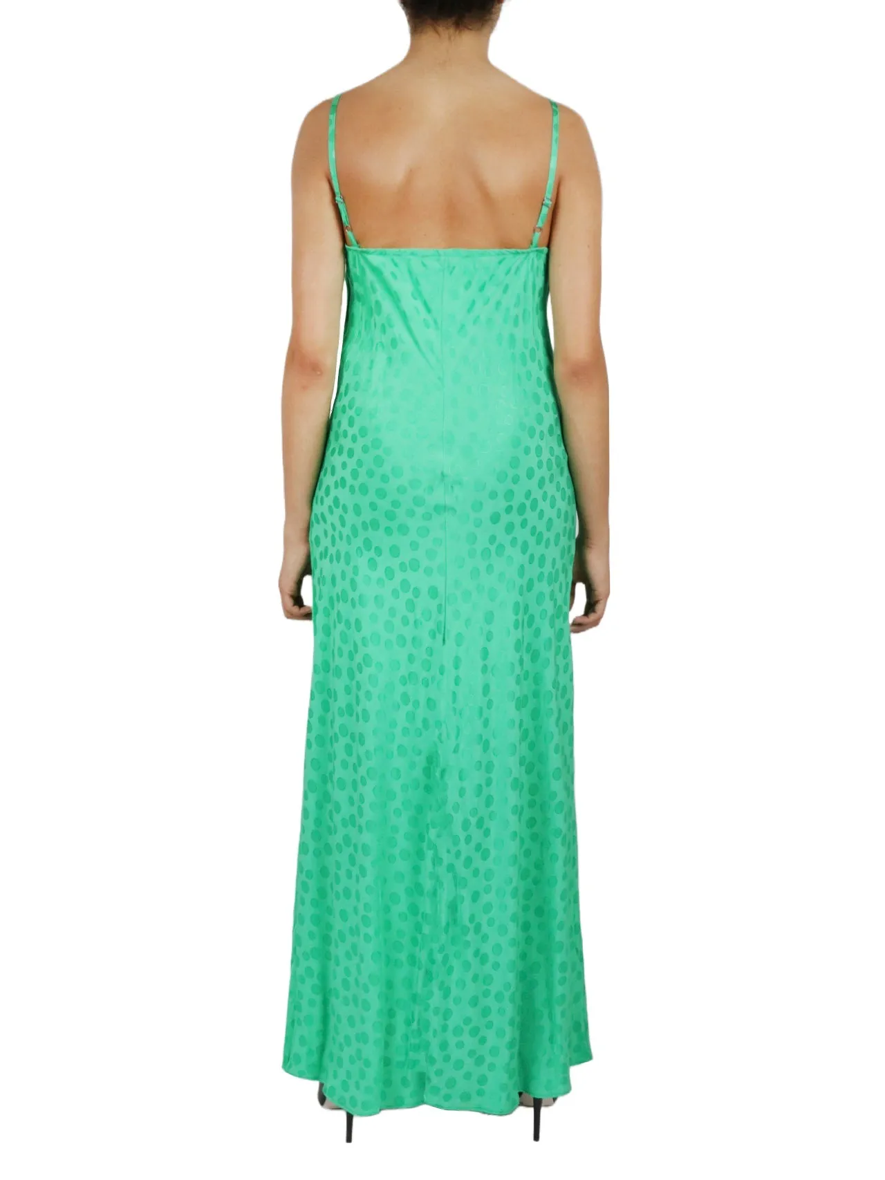 Tonal Patterned Charmeuse Dress