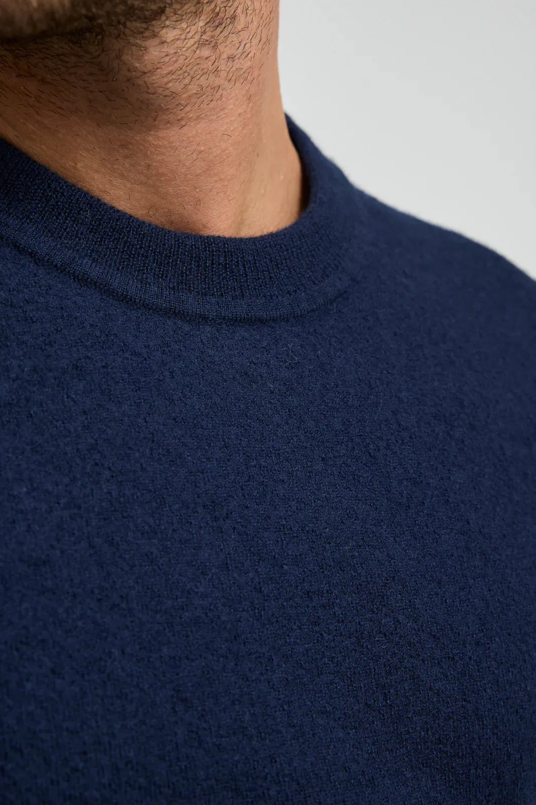 Toorallie Boiled Knit Crew Navy
