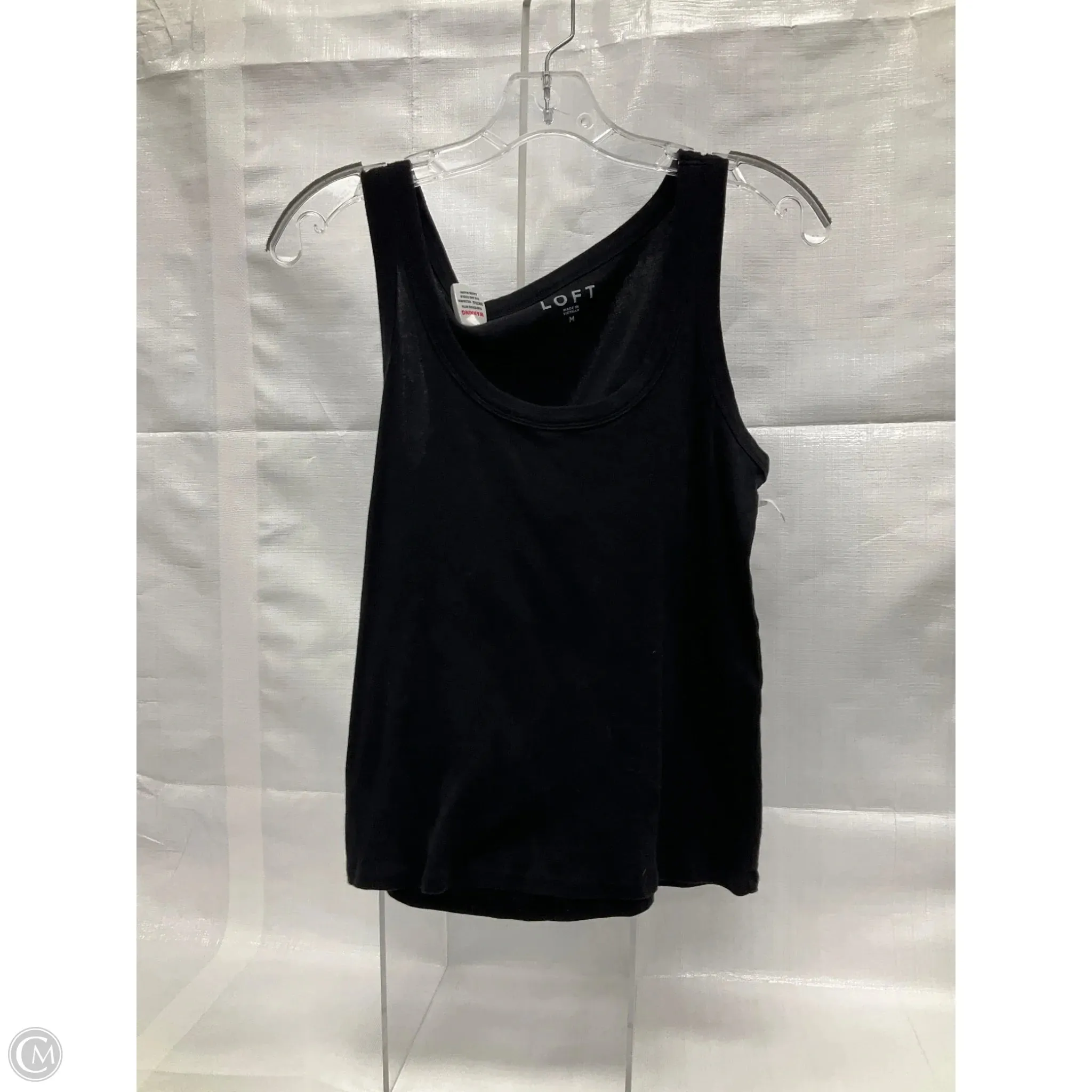 Top Sleeveless By Loft In Black, Size: M