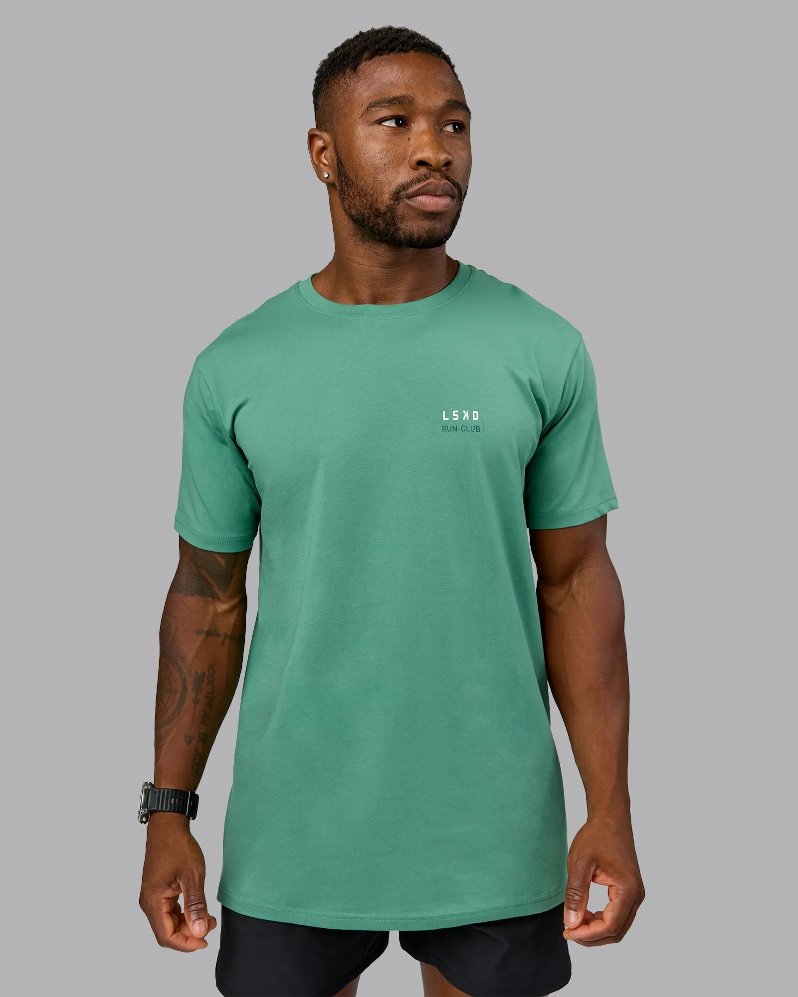 Track FLXCotton Tee - Light Sagebrush-Dark Moss