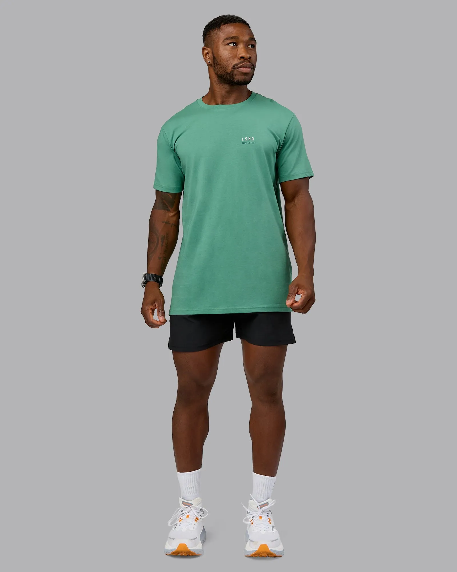Track FLXCotton Tee - Light Sagebrush-Dark Moss