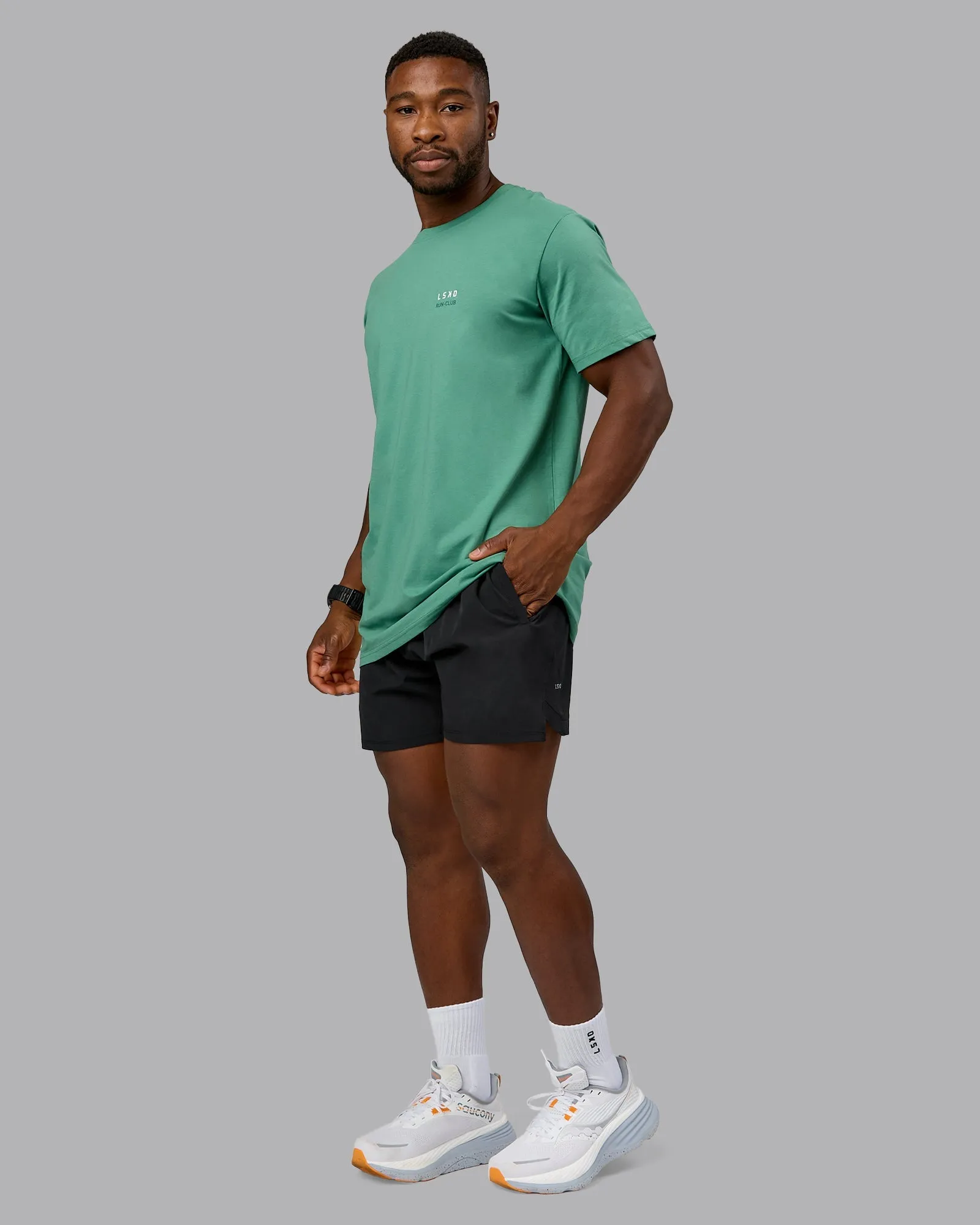 Track FLXCotton Tee - Light Sagebrush-Dark Moss