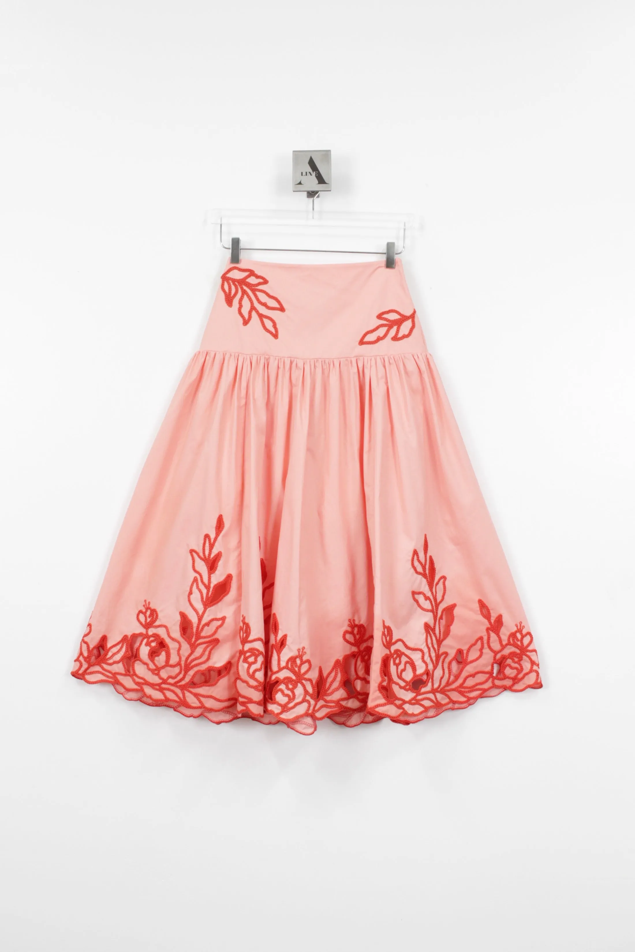 trailing peonies tilda skirt