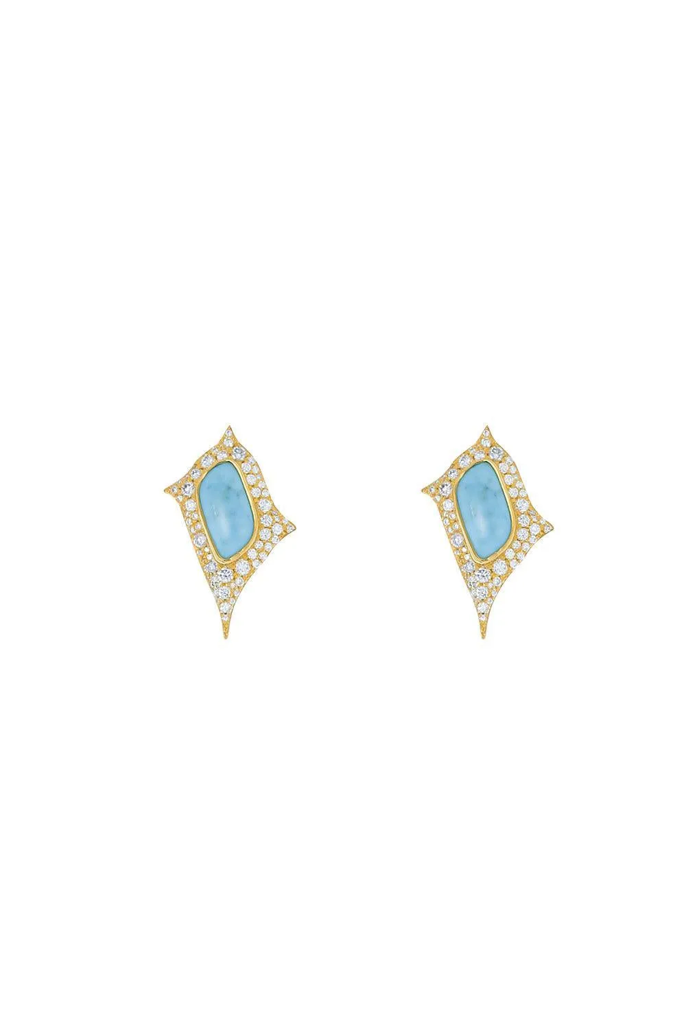Turquoise  Diamond Earrings