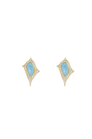 Turquoise  Diamond Earrings