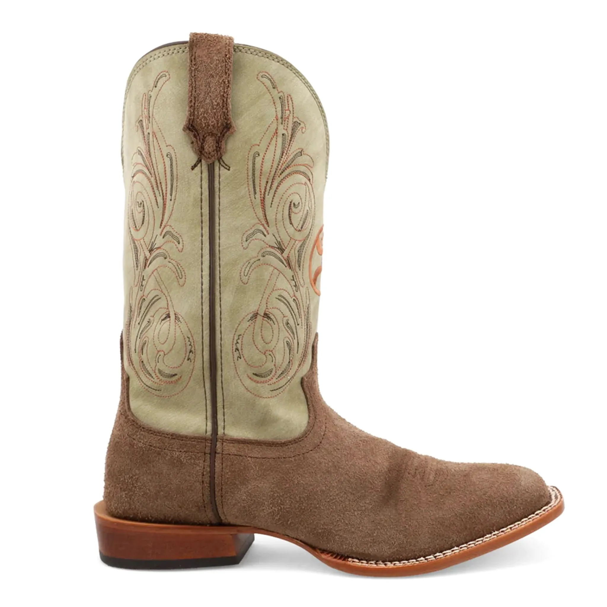 Twisted X Men's 12" Roughout Hooey Boot-Tan/Sage Top