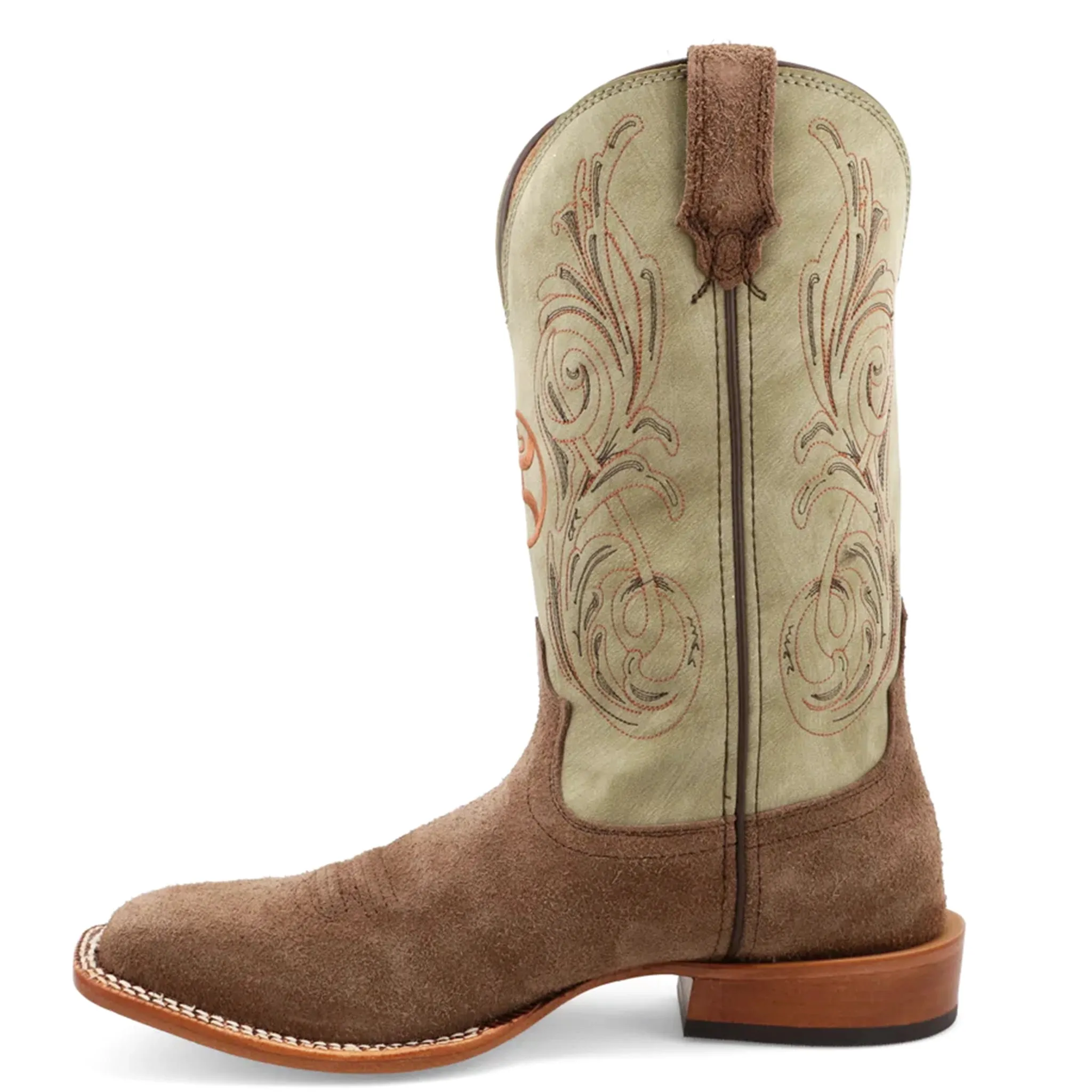 Twisted X Men's 12" Roughout Hooey Boot-Tan/Sage Top