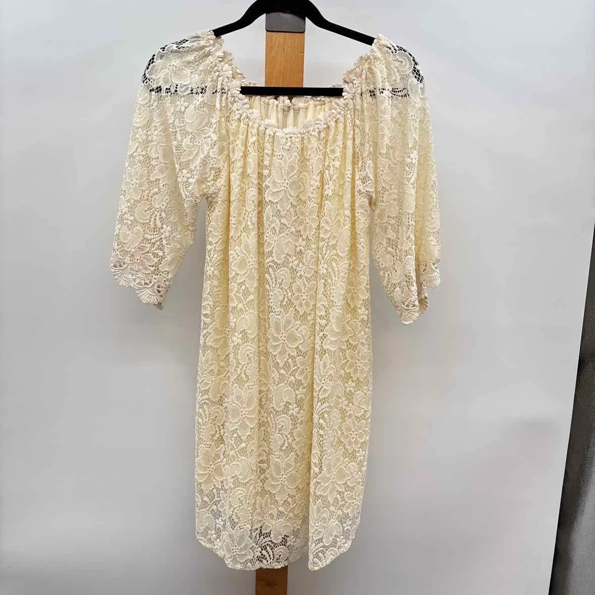 Umgee Women's Size L Ivory Lace Dress