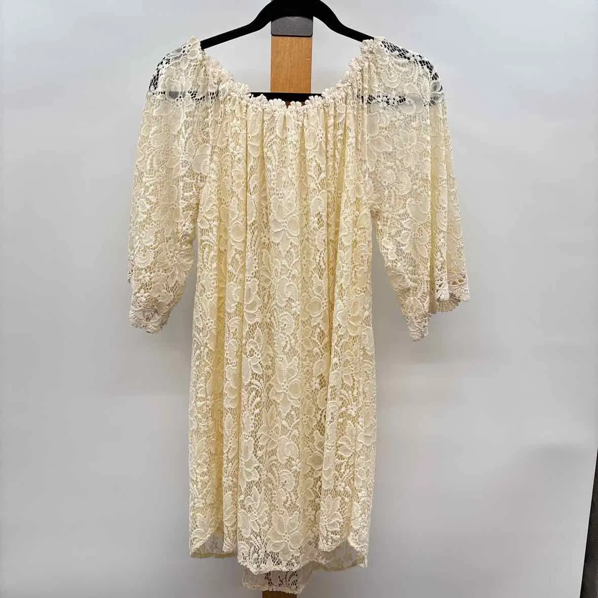 Umgee Women's Size L Ivory Lace Dress