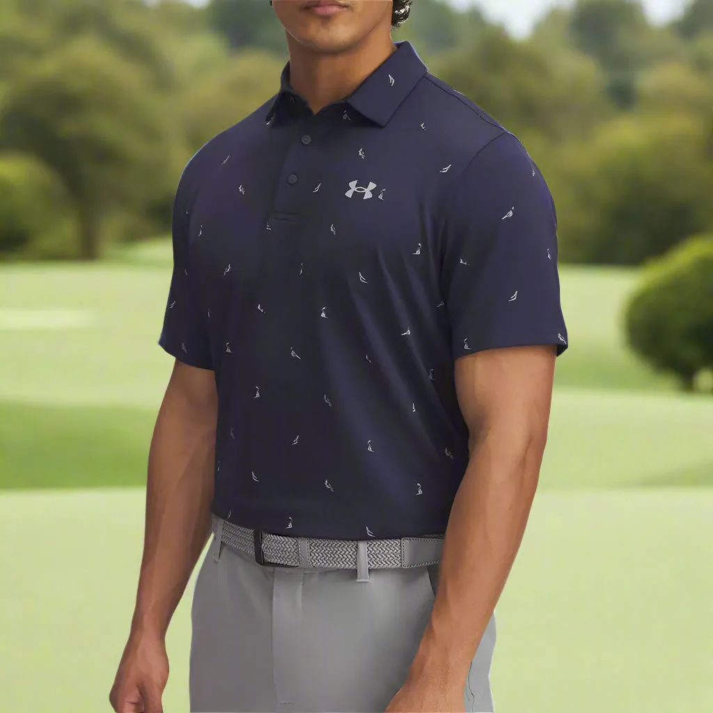 Under Armour Playoff 3.0 Printed Polo Shirt - Midnight Navy/Steel