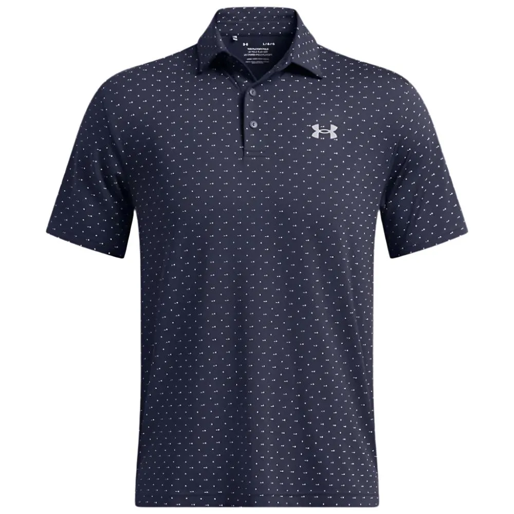 Under Armour Playoff 3.0 Printed Polo Shirt - Midnight Navy/White