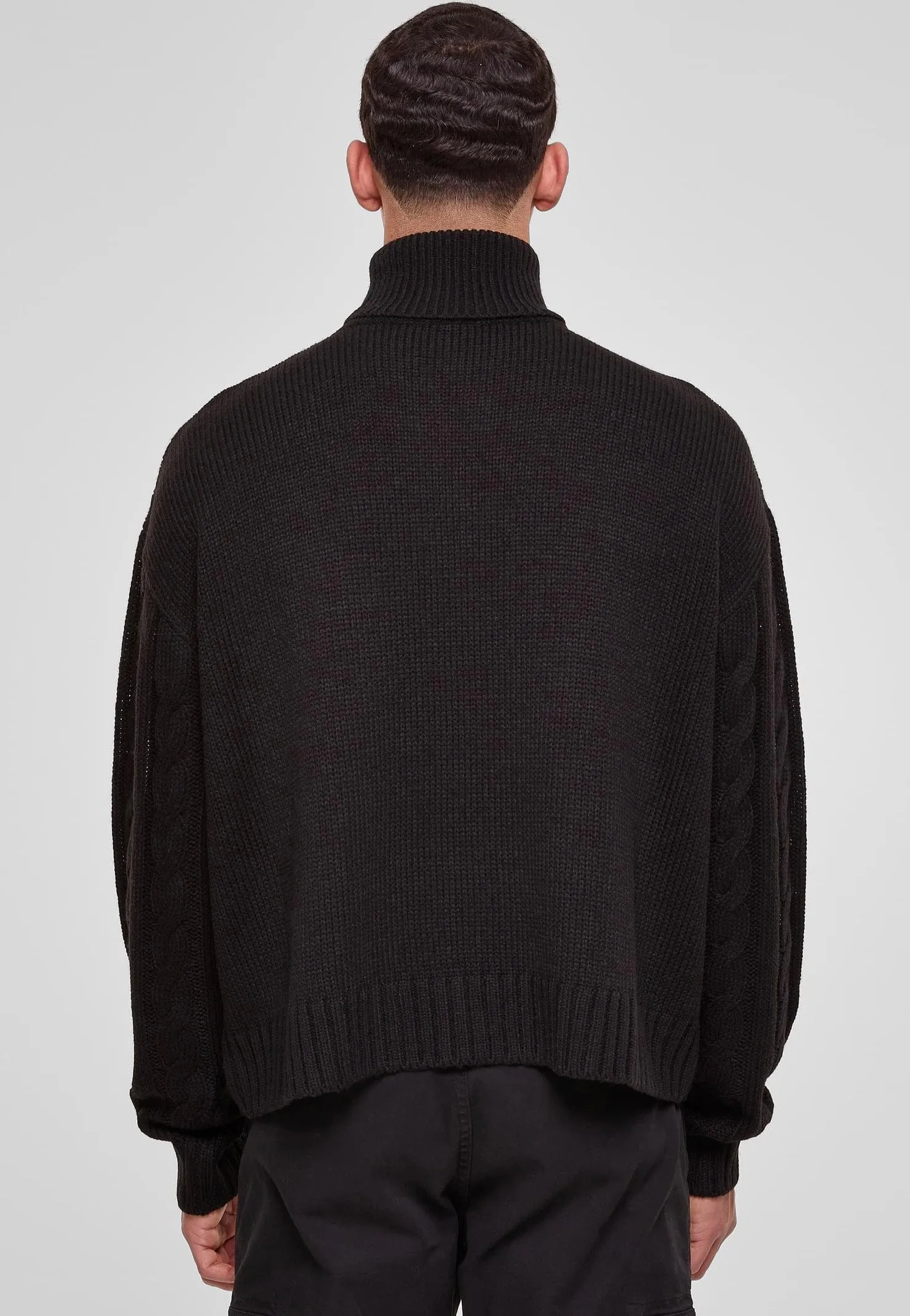 Urban Classics - Boxy Roll Neck Black - Pullover