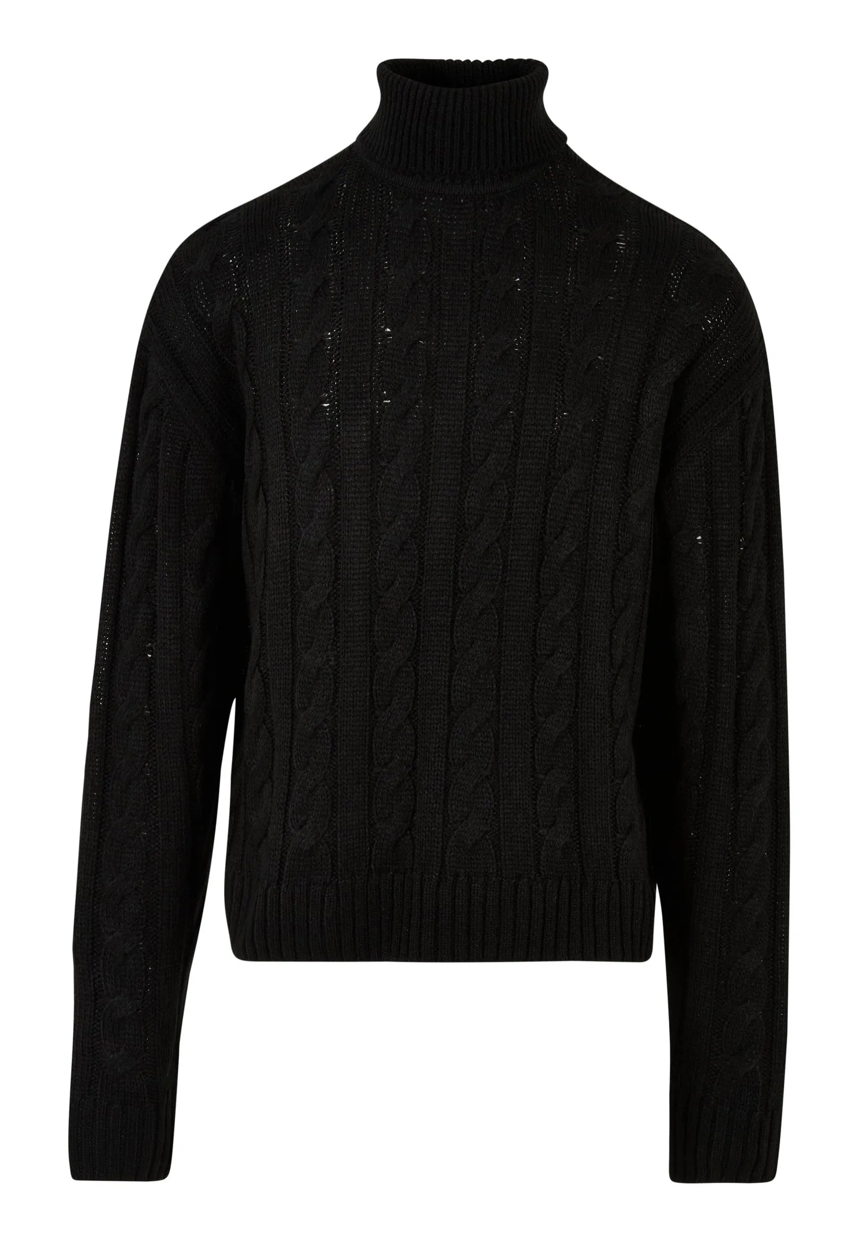 Urban Classics - Boxy Roll Neck Black - Pullover