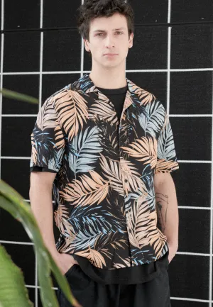 Urban Classics - Viscose AOP Resort Palmfront - Shirt