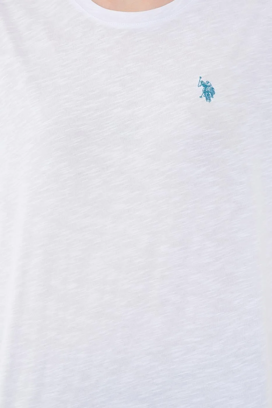 US Polo Assn. Crew Neck T-Shirt Blue Logo - Women