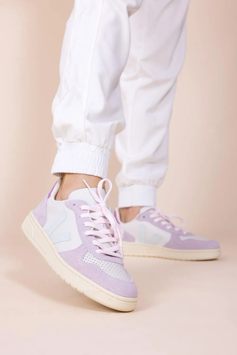 V-10 Sneaker - Gravel Menthol Parme