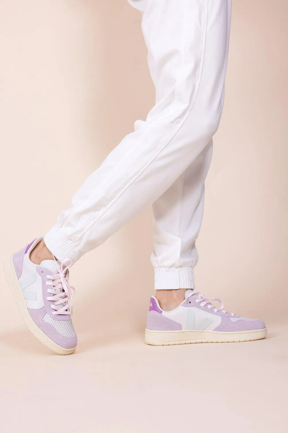 V-10 Sneaker - Gravel Menthol Parme