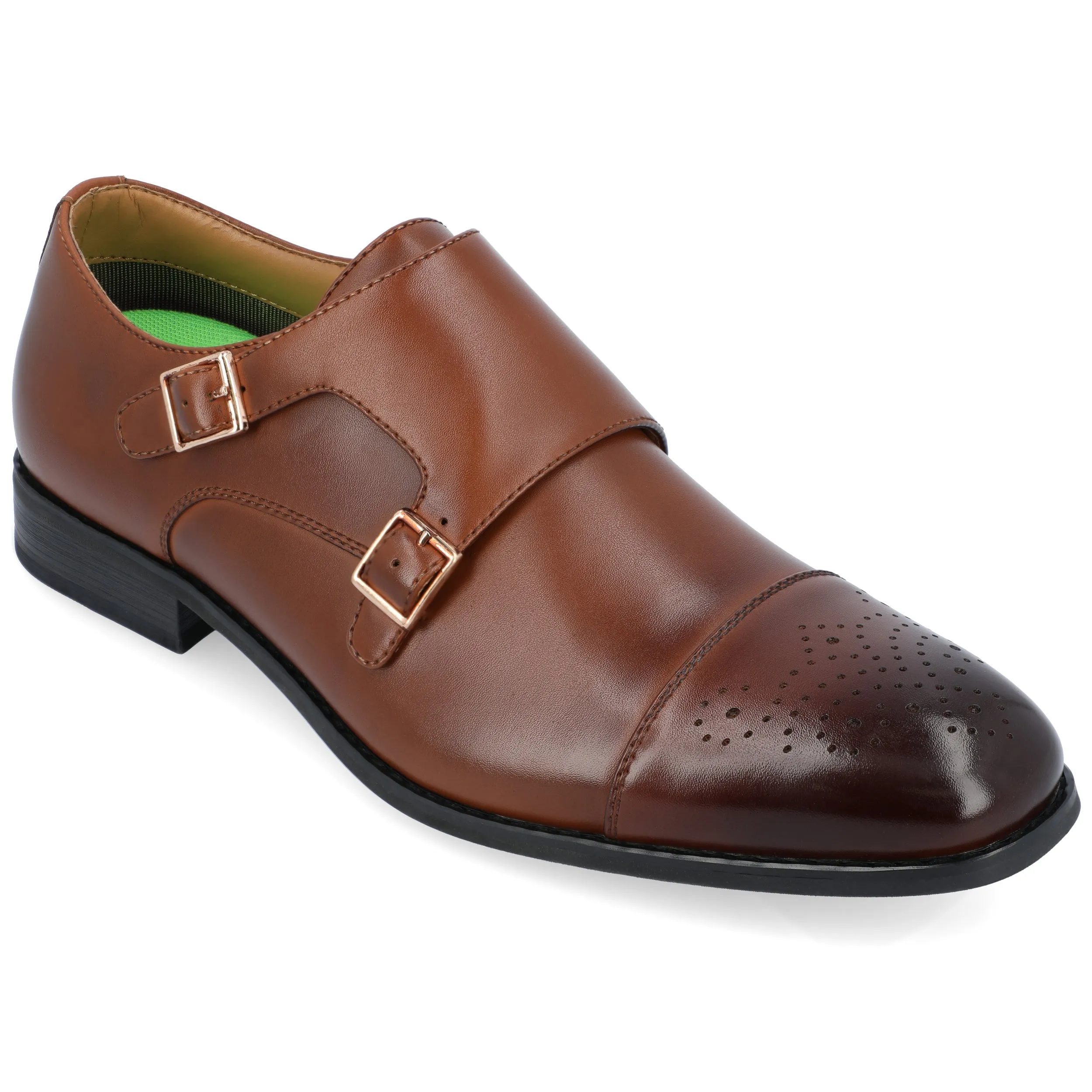 Vance Co. Atticus Wide Width Double Monk Strap Dress Shoe