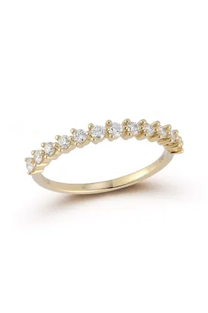 Vivian Lilly Stacking Ring - Yellow Gold