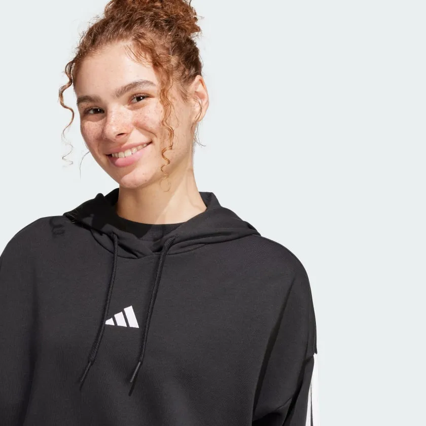 Women's adidas Essentials 3-Stripes French Terry Crop Hoodie