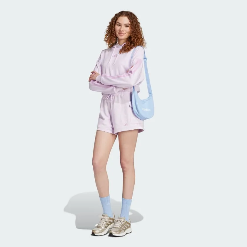Women's adidas Essentials 3-Stripes French Terry Crop Hoodie