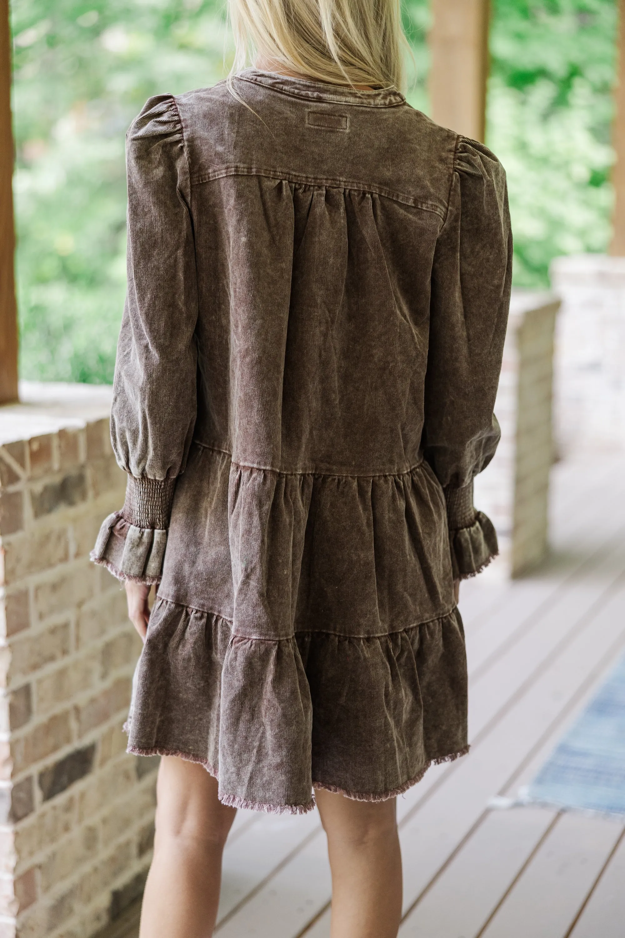 You've Got It Brown Corduroy Dress