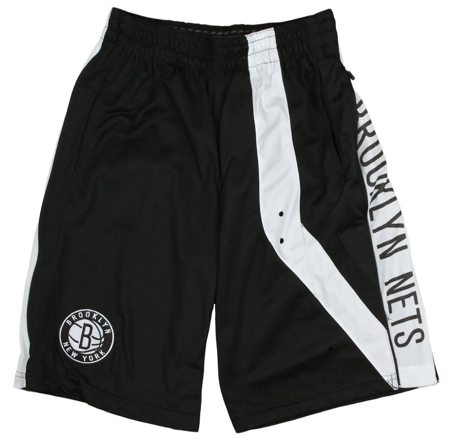 Zipway NBA Youth Brooklyn Nets Chaz Athletic Basketball Shorts, Black