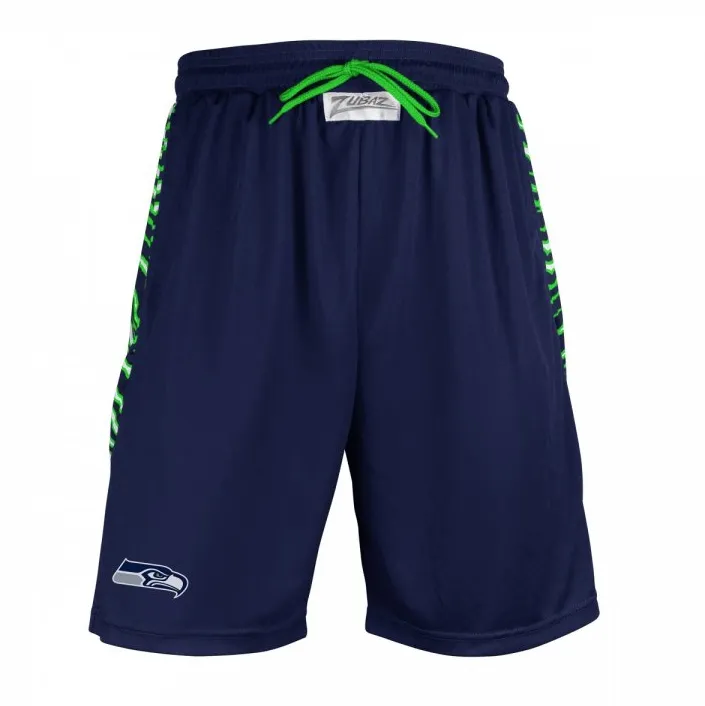 Zubaz NFL Men's Seattle Seahawks Team Logo Active Zebra Shorts